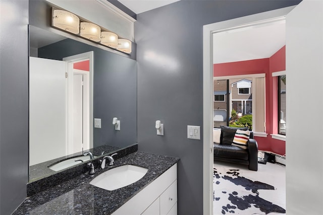 23 Top Of The Rdg Unit A8, Mamaroneck, NY 10543 - bathroom featuring vanity and baseboard heating