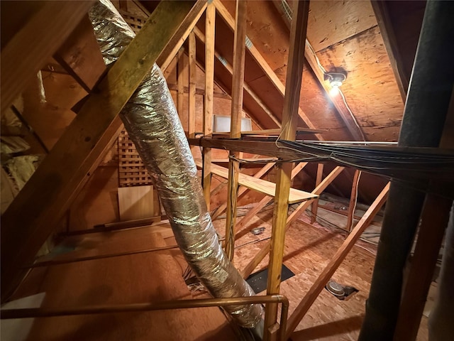 view of attic