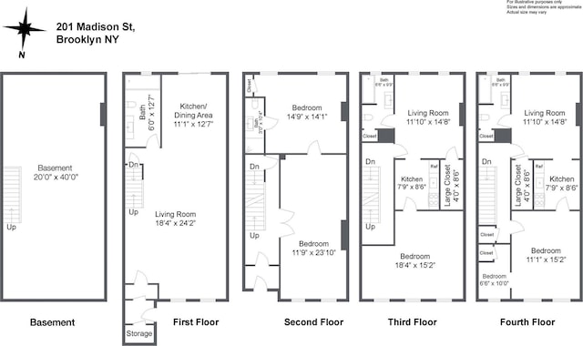 201 Madison St, Brooklyn, NY 11216 - view of layout