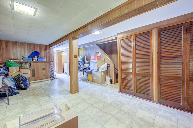 225-54 Murdock Ave, Queens Village, NY 11429 - finished basement featuring wooden walls