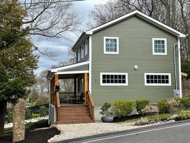exterior space featuring a porch