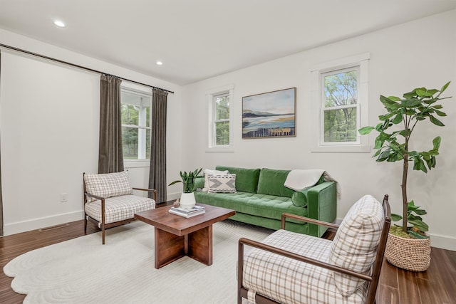16 Anderson Rd, Pawling, NY 12564 - living area featuring baseboards, wood finished floors, and recessed lighting
