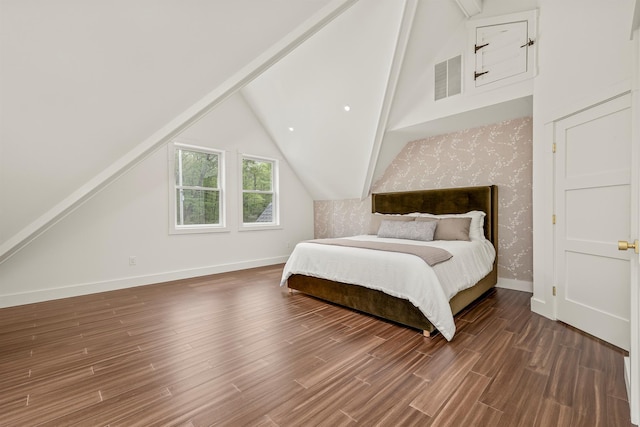 16 Anderson Rd, Pawling, NY 12564 - bedroom featuring wood finished floors, baseboards, and wallpapered walls