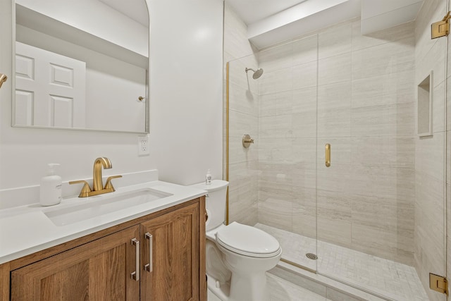 16 Anderson Rd, Pawling, NY 12564 - bathroom featuring vanity, a shower stall, and toilet