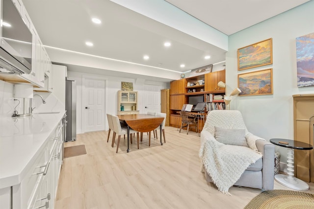 16 Anderson Rd, Pawling, NY 12564 - dining room with light wood-type flooring and recessed lighting