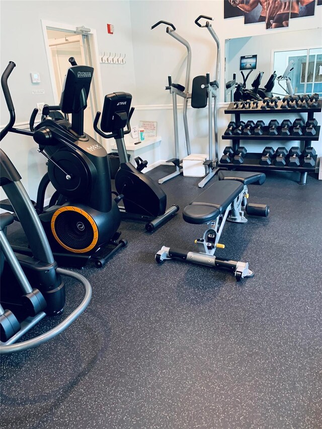 view of exercise room