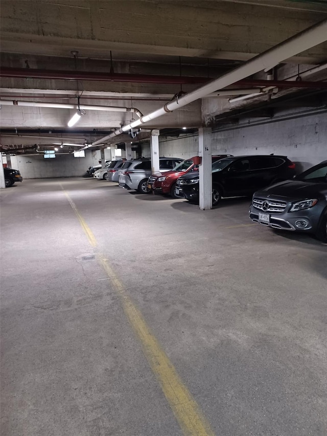 view of parking garage