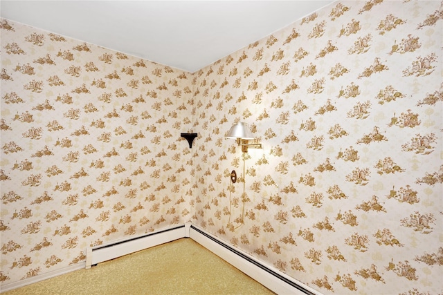 1 Magenta St, Hicksville, NY 11801 - empty room with baseboards and wallpapered walls