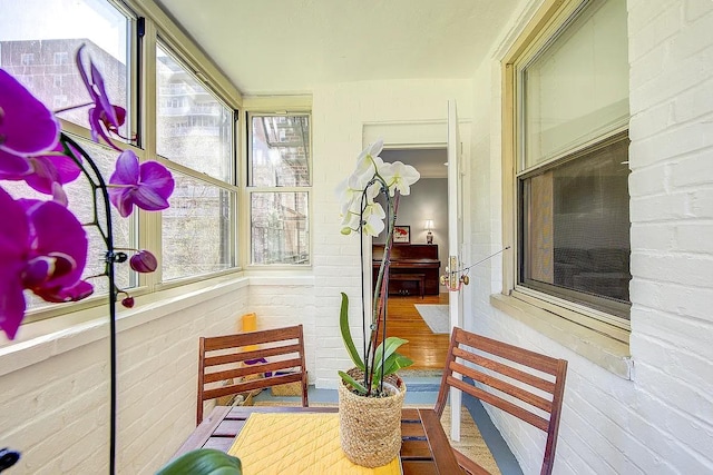 view of sunroom