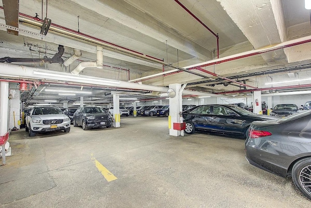 view of parking garage