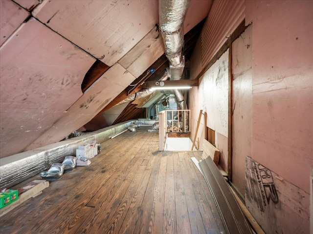 view of attic