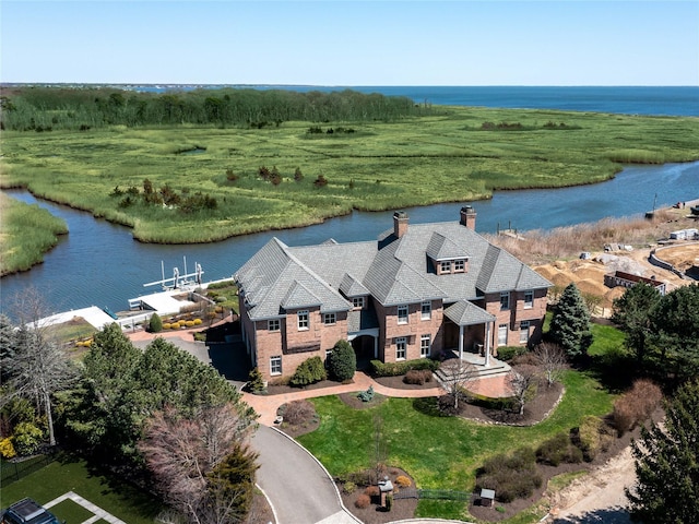 27 True Harbour Way W, Islip, NY 11795 - aerial view of property and surrounding area featuring a nearby body of water