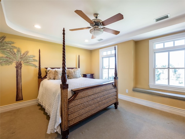 27 True Harbour Way W, Islip, NY 11795 - bedroom with carpet, baseboards, recessed lighting, and a ceiling fan