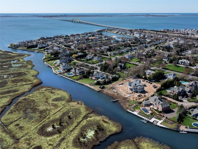 27 True Harbour Way W, Islip, NY 11795 - aerial view of property's location featuring a large body of water and nearby suburban area