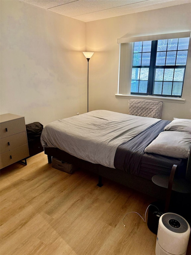 bedroom featuring light wood-type flooring