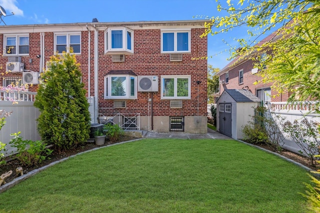 143-07 Rose Ave, Flushing, NY 11355 - back of property featuring brick siding and a cooling unit