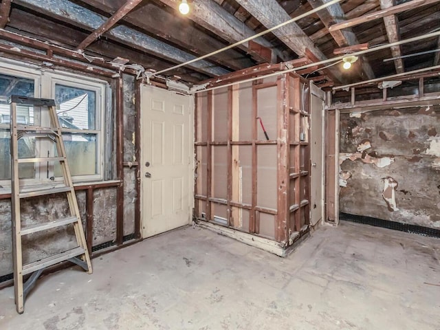 view of basement