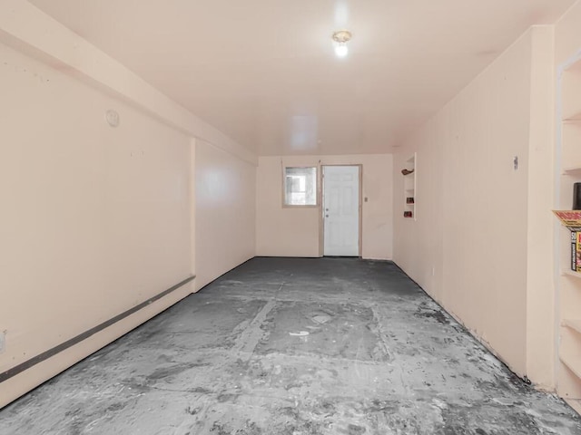 spare room with a baseboard radiator