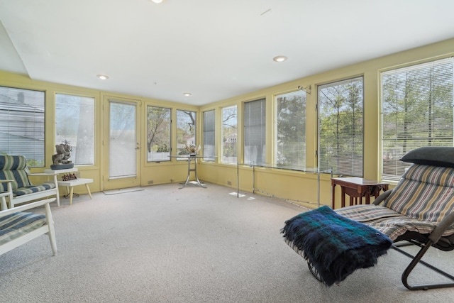 103 S Nauraushaun Rd, Pearl River, NY 10965 - sunroom / solarium featuring recessed lighting and carpet floors