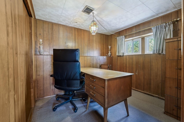 103 S Nauraushaun Rd, Pearl River, NY 10965 - carpeted office featuring visible vents and wood walls