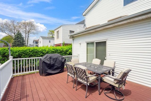 44 Netz Pl, Albertson, NY 11507 - deck featuring outdoor dining space and area for grilling
