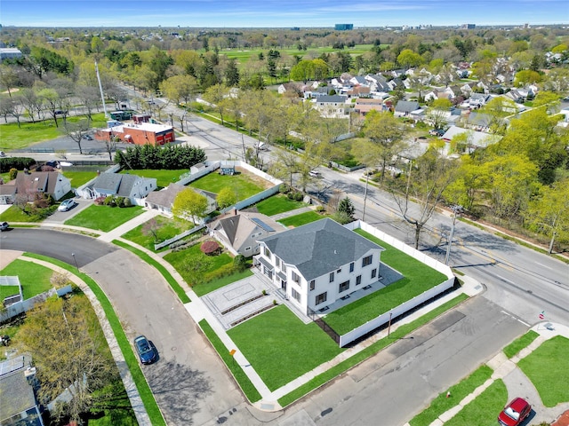 aerial view with a residential view