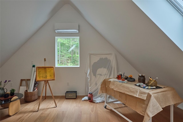 64 Hoyt Rd, Glen Spey, NY 12737 - bonus room featuring an AC wall unit, wood finished floors, and lofted ceiling