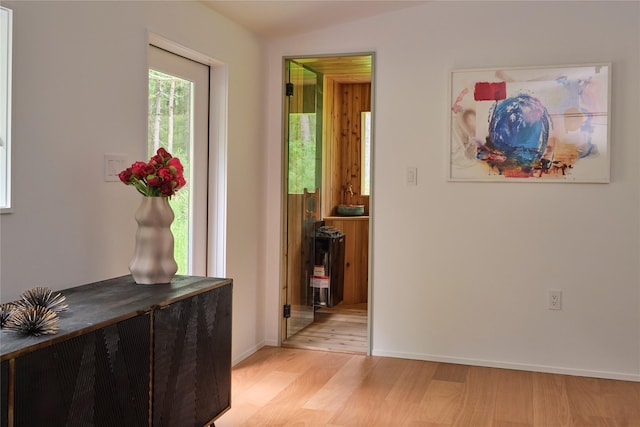 64 Hoyt Rd, Glen Spey, NY 12737 - hallway featuring light wood-type flooring and baseboards