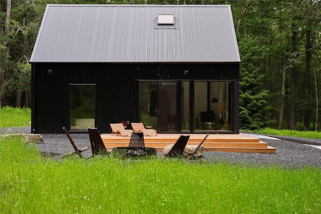 64 Hoyt Rd, Glen Spey, NY 12737 - back of house featuring an outbuilding and a metal roof