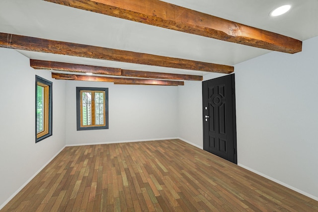 57 River Ave, Cornwall On Hudson, NY 12520 - basement featuring hardwood / wood-style floors, baseboards, and recessed lighting