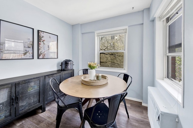 3130 Irwin Ave Unit 2C, Bronx, NY 10463 - dining room with baseboards and dark wood-style flooring