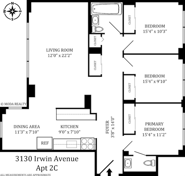 3130 Irwin Ave Unit 2C, Bronx, NY 10463 - floor plan