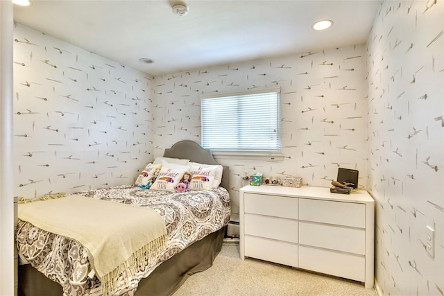 bedroom featuring recessed lighting