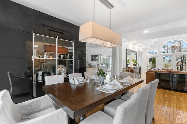 67 Latham Cir, Saugerties, NY 12477 - dining area featuring light wood-type flooring, recessed lighting, and a healthy amount of sunlight
