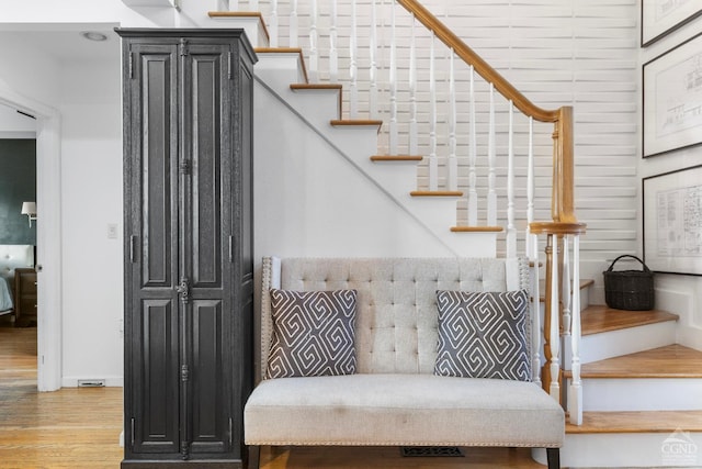 67 Latham Cir, Saugerties, NY 12477 - stairs featuring baseboards and wood finished floors