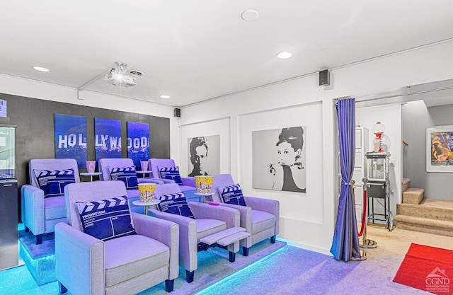 67 Latham Cir, Saugerties, NY 12477 - carpeted cinema with recessed lighting
