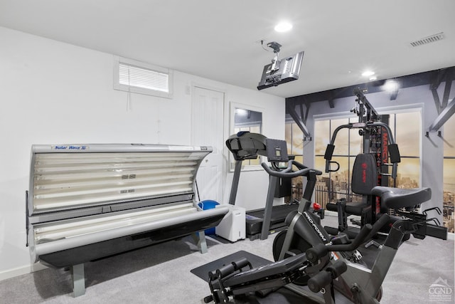 67 Latham Cir, Saugerties, NY 12477 - exercise room with visible vents and recessed lighting