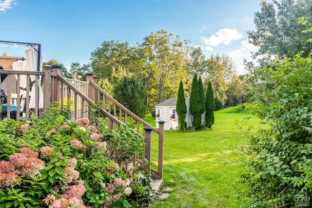 67 Latham Cir, Saugerties, NY 12477 - view of yard featuring an outdoor structure and stairs