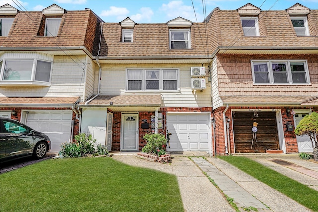 366 Neal Dow Ave, Staten Island, NY 10314 - view of property with a garage, roof with shingles, driveway, and brick siding