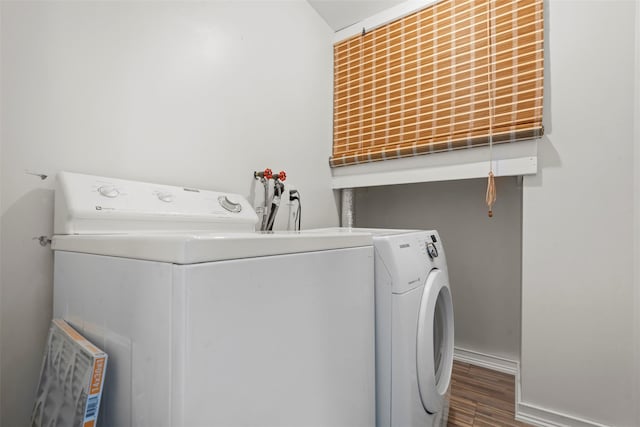 110 Gedney St, Nyack, NY 10960 - laundry room featuring wood finished floors and washer and clothes dryer