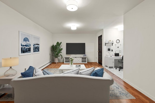 110 Gedney St, Nyack, NY 10960 - living area with wood finished floors and baseboard heating