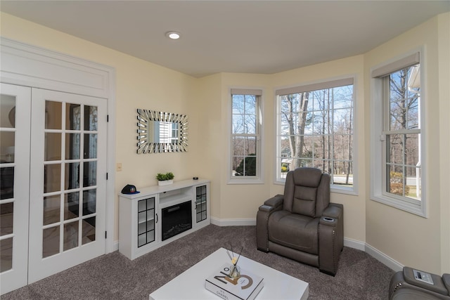 13 Orr-Hatch Dr, Cornwall, NY 12518 - sitting room with dark carpet, baseboards, plenty of natural light, and recessed lighting