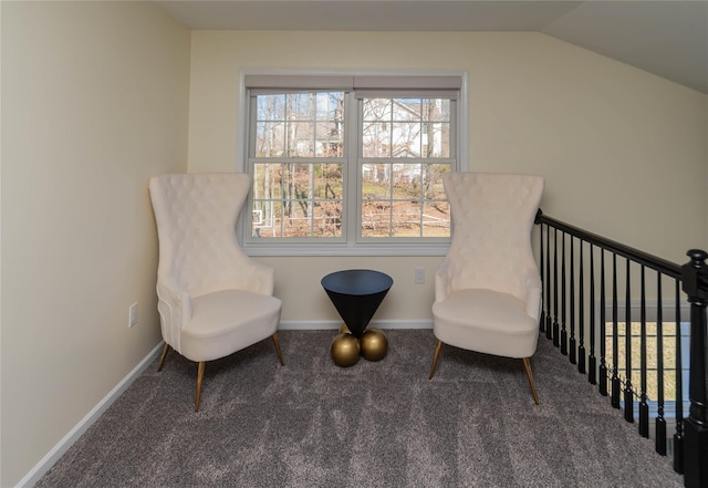 13 Orr-Hatch Dr, Cornwall, NY 12518 - living area featuring carpet flooring, vaulted ceiling, and baseboards