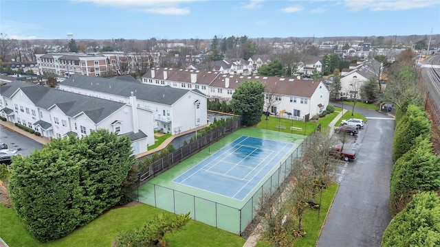 aerial view with a residential view
