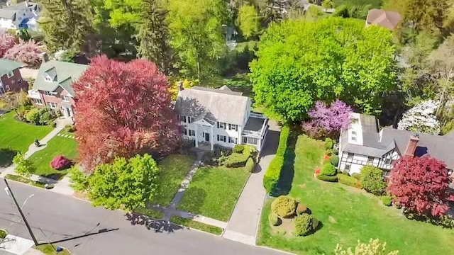 drone / aerial view featuring a residential view