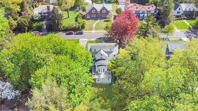 drone / aerial view featuring a residential view