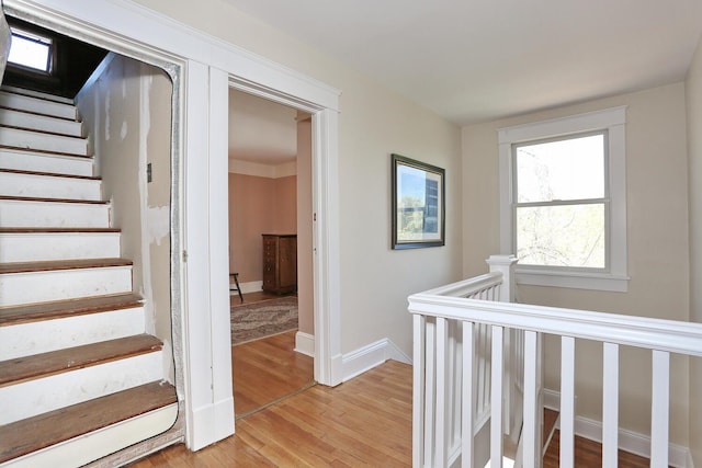 85 S Harrison Ave, Congers, NY 10920 - stairs featuring baseboards and hardwood / wood-style flooring
