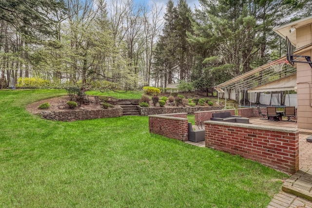view of yard featuring a patio