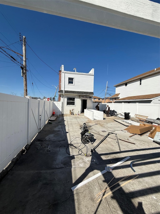 view of patio featuring a fenced backyard
