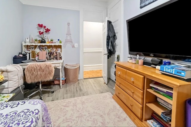 243 W 98th St Unit 2C, New York Manhattan, NY 10025 - bedroom with light wood-type flooring